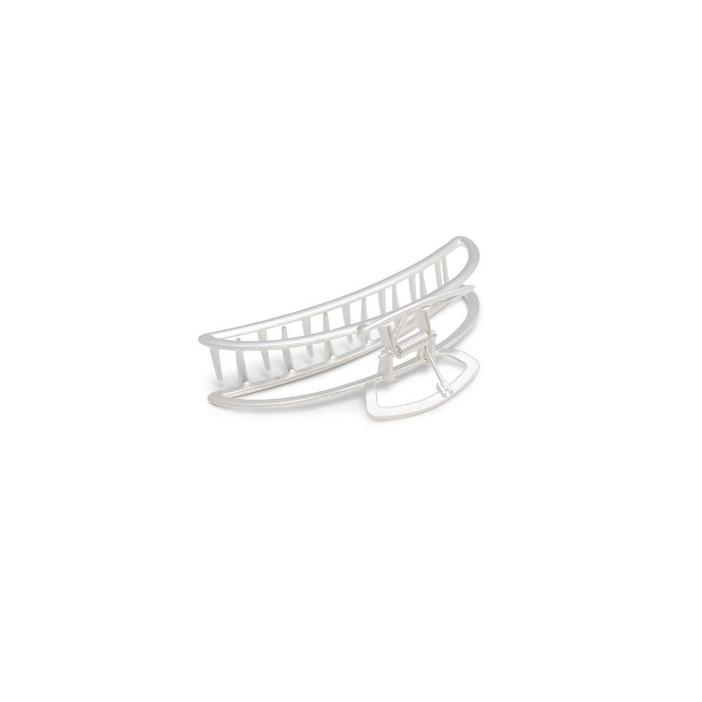 Cutout Metal Large Claw Clip - Matte Silver
