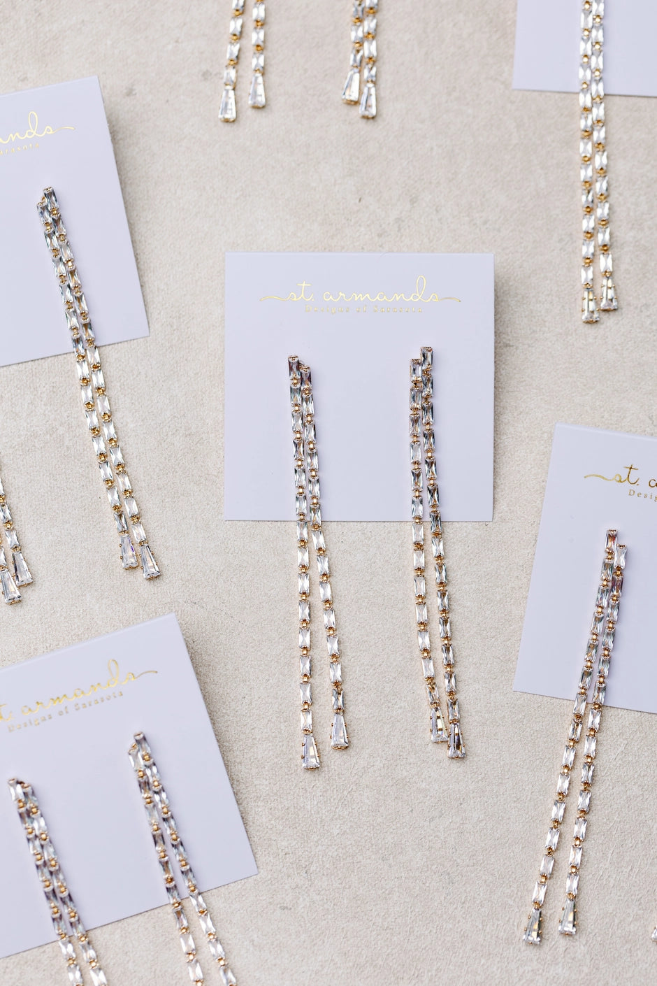 Swingy Diamond Tennis Duster Earrings