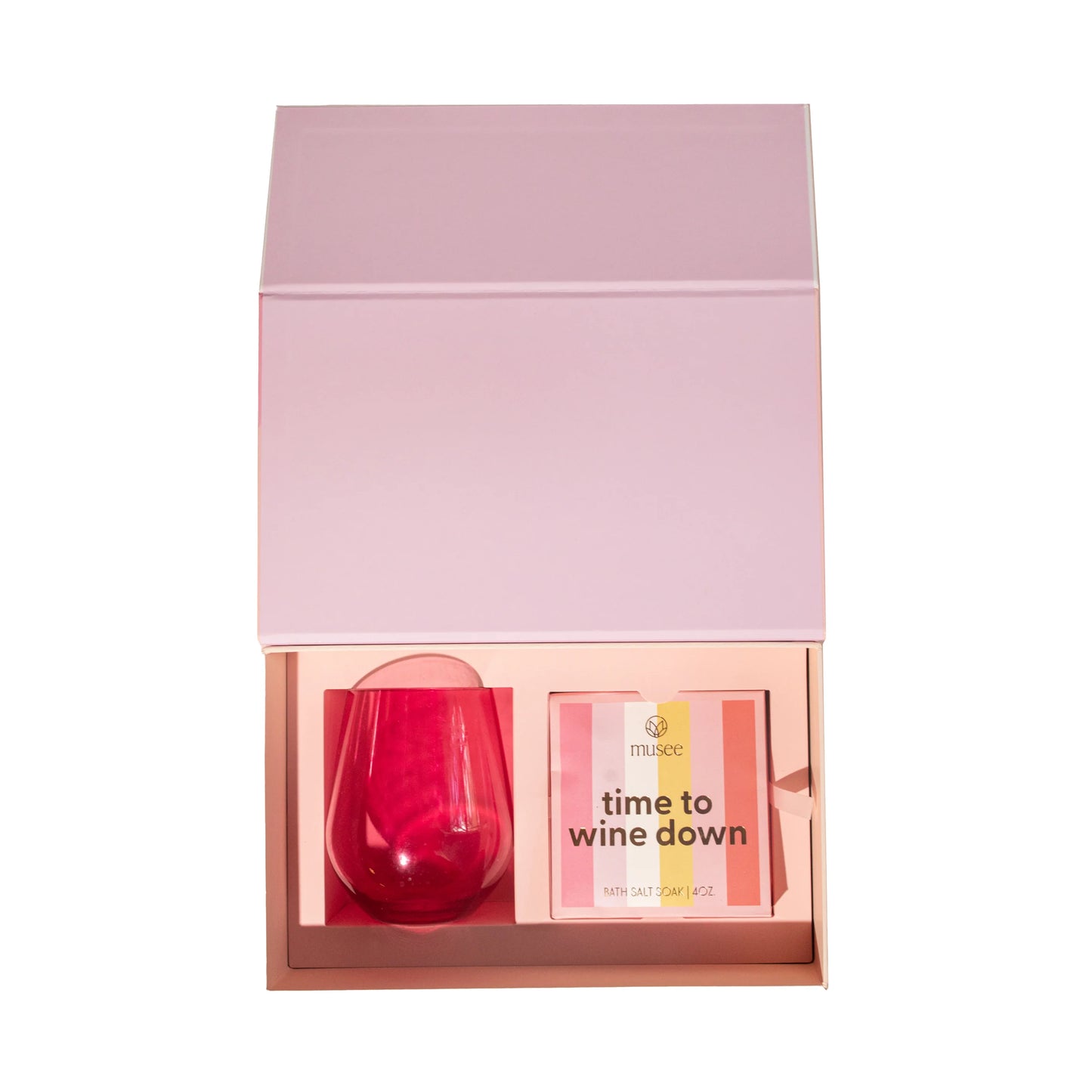 Cheers Wine Glass and Luxe Bath Soak Salt Trio Gift Set