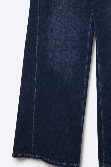 Stella High Waisted Wide Leg Denim - Dark Wash