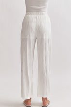 Load image into Gallery viewer, Caroline Wave Textured Drawstring Pants - White
