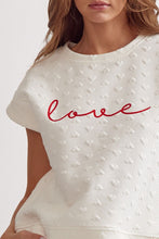 Load image into Gallery viewer, zSALE Love Letters Heart Embossed Sleeveless Top - White
