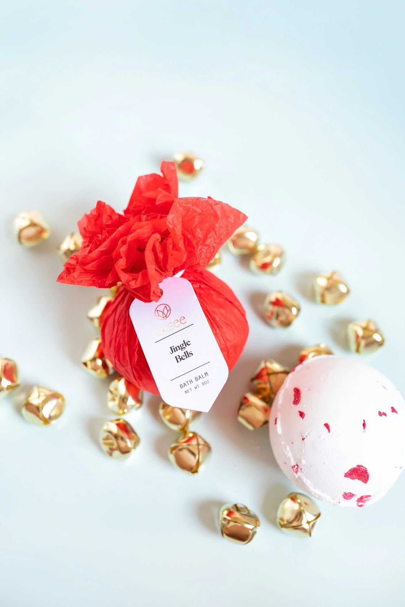 Jingle Bells Luxe Peppermint Holiday Bath Bomb with Surprise Inside