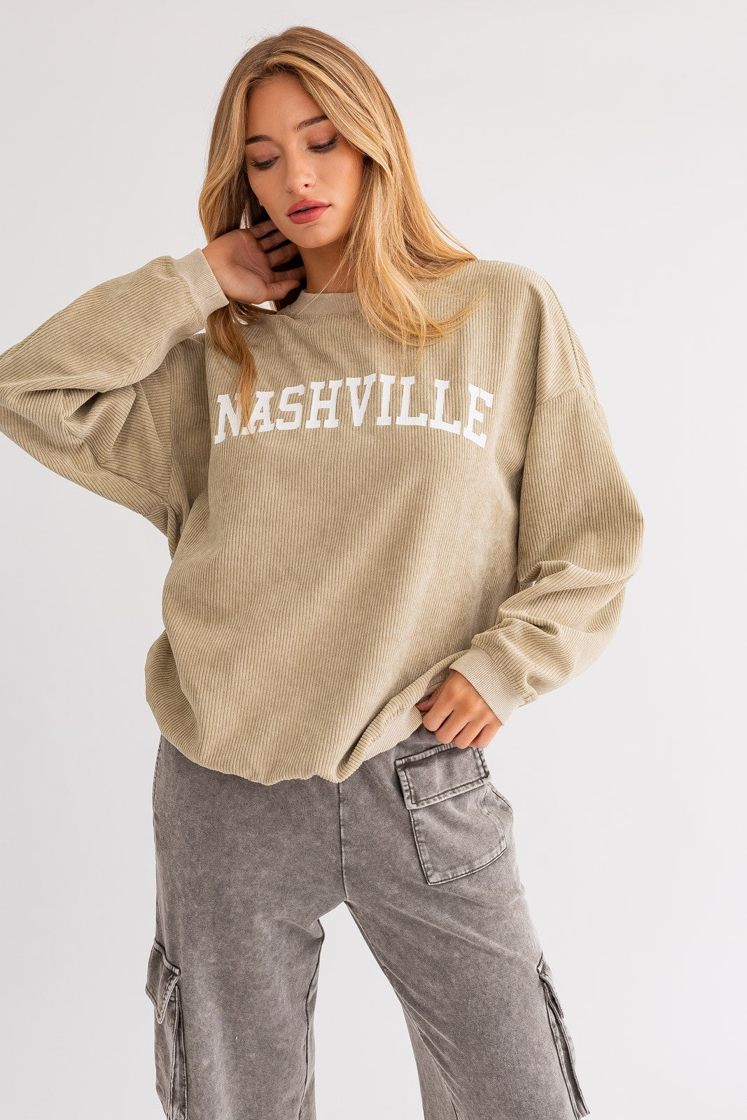 Corduroy sweatshirt pullover sale