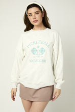 Load image into Gallery viewer, Pickleball Social Club Crewneck Sweatshirt Pullover - Gray Blue
