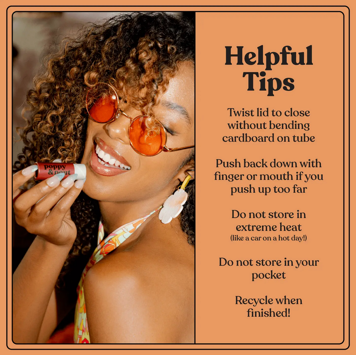 Blood Orange Mint Lip Balm, Poppy & Pout