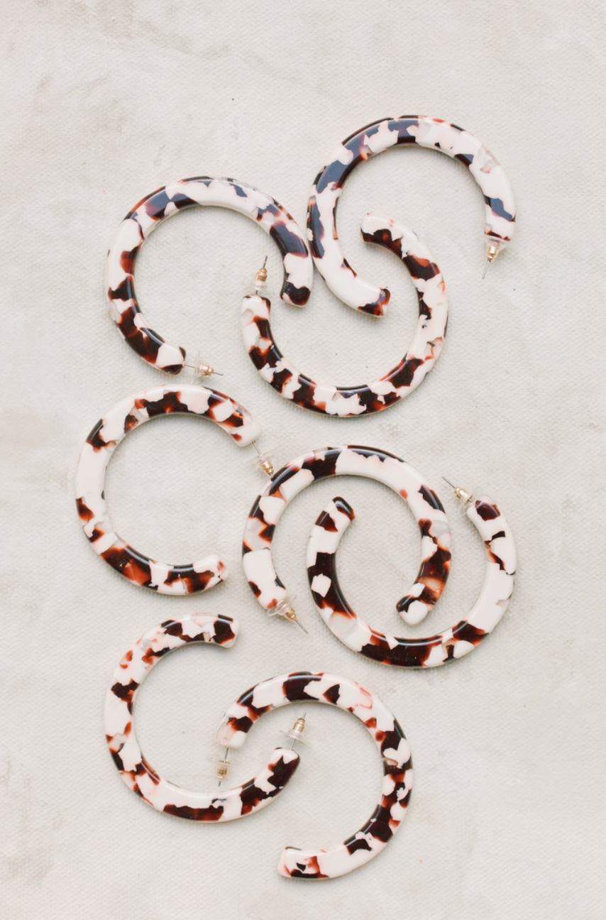 zSALE Chunky Cocoa Hoop Earrings