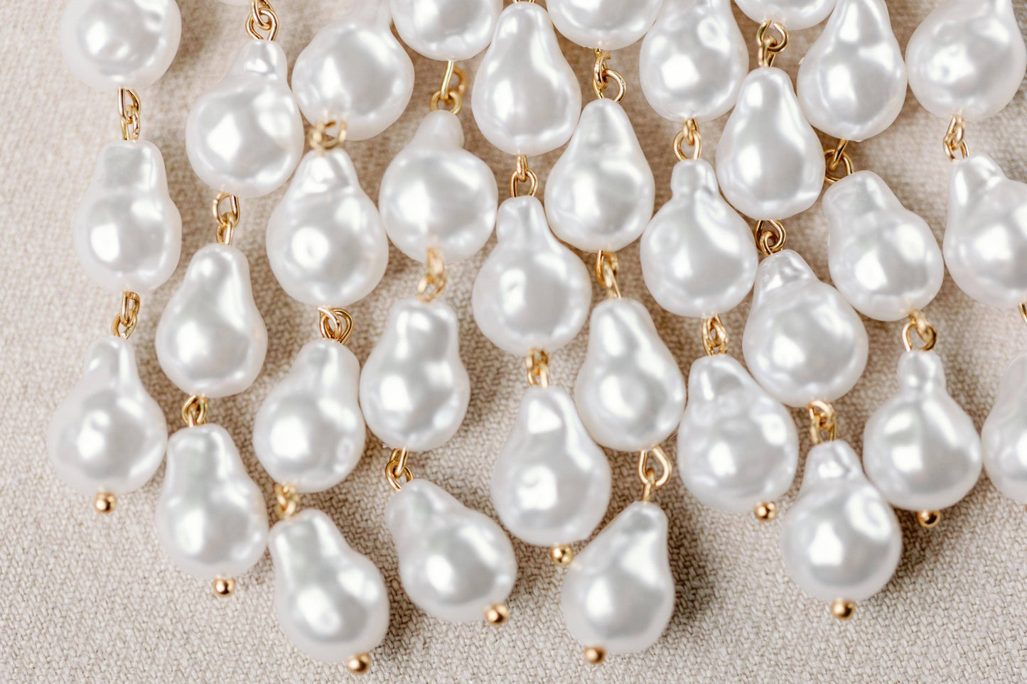 Cascading Pearl Drop Earrings