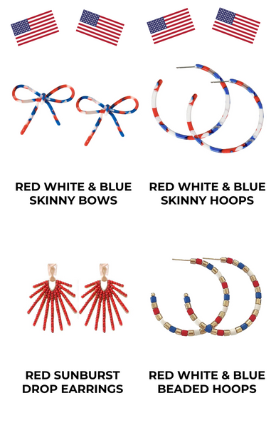 Americana Earrings for the 4th of July 🇺🇸