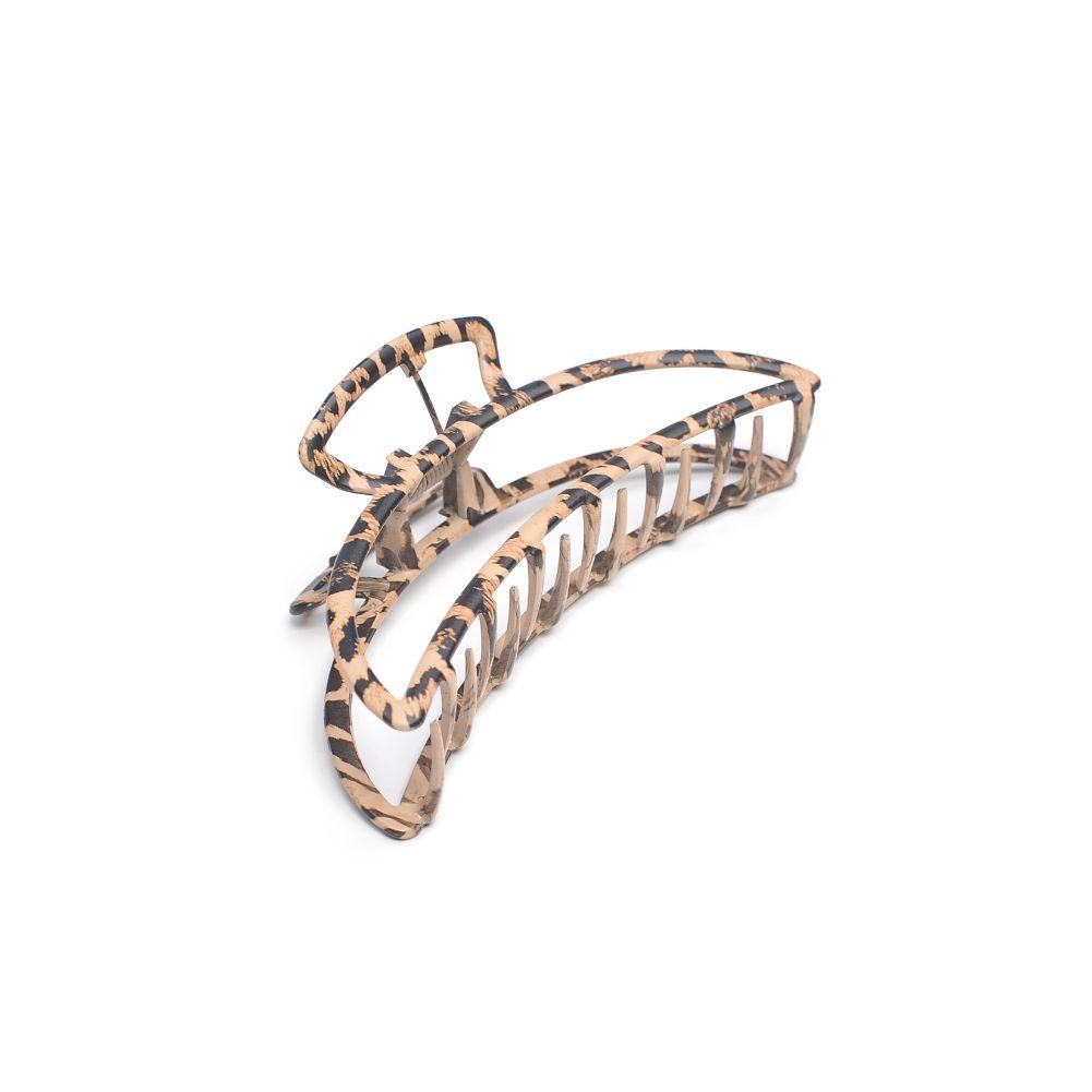 Cutout Metal Large Claw Clip - Leopard Print