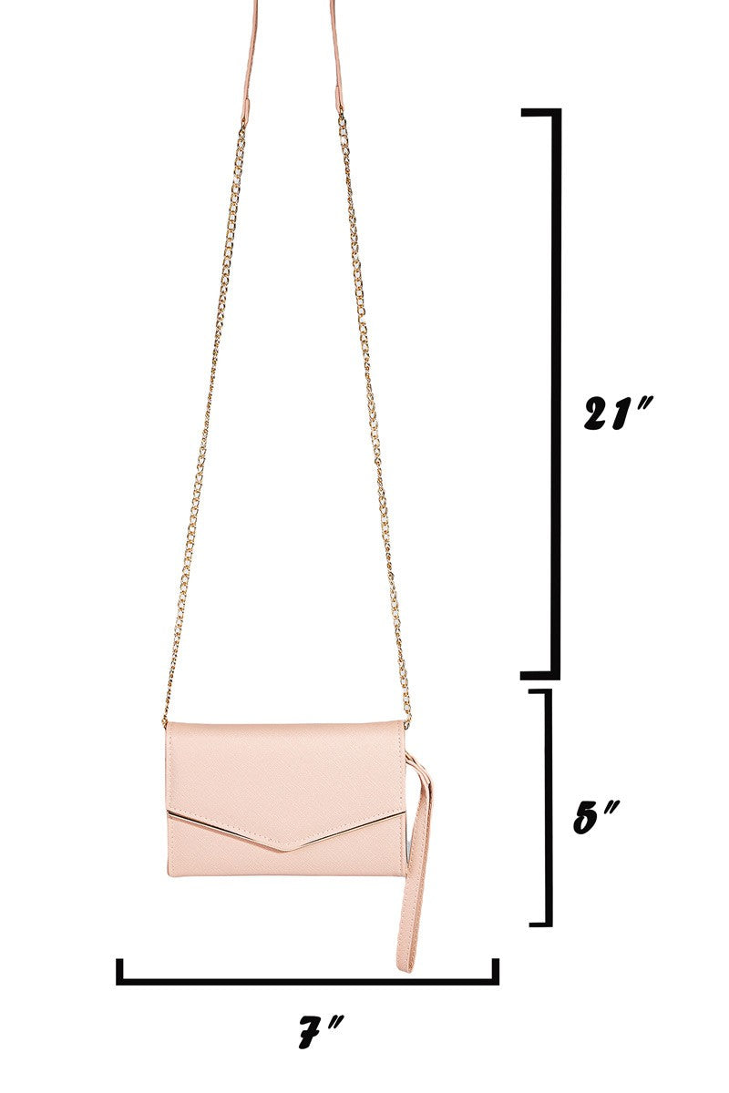 zSALE Envelope Style Wallet Bag - Taupe