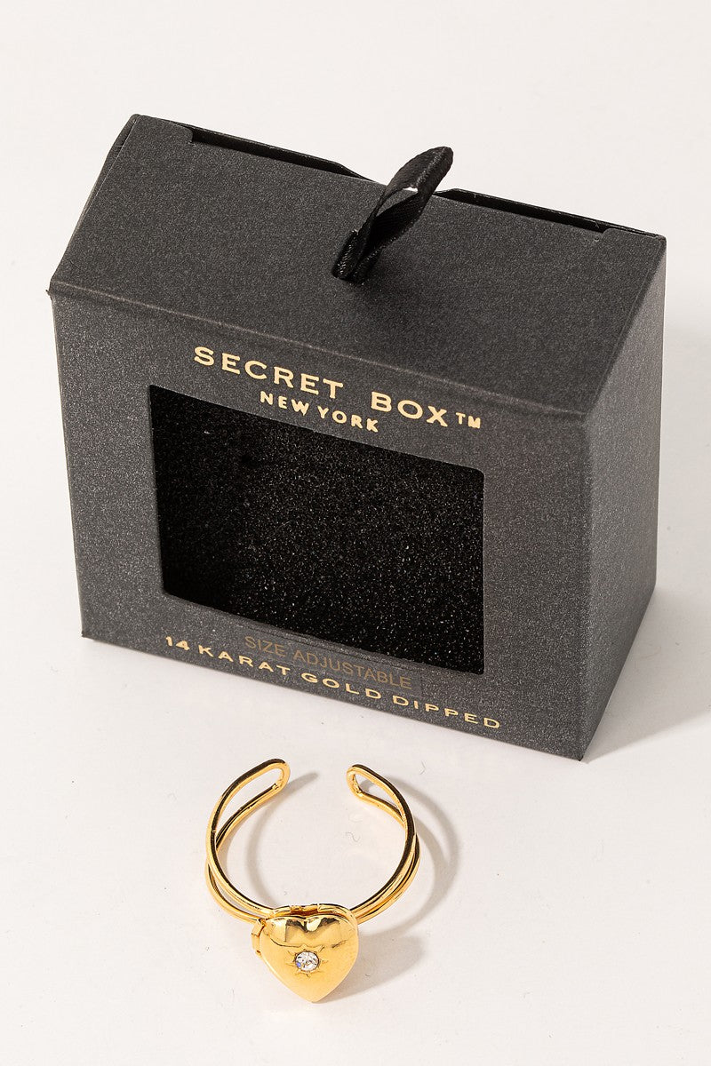 Heart Shaped Gold Dipped Adjustable Ring