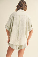 Load image into Gallery viewer, Anais Double Gauze Relaxed Button Up Short Sleeve Shirt - Washed Stone
