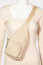 Load image into Gallery viewer, Corduroy Mini Cross Body Sling Bag - Khaki

