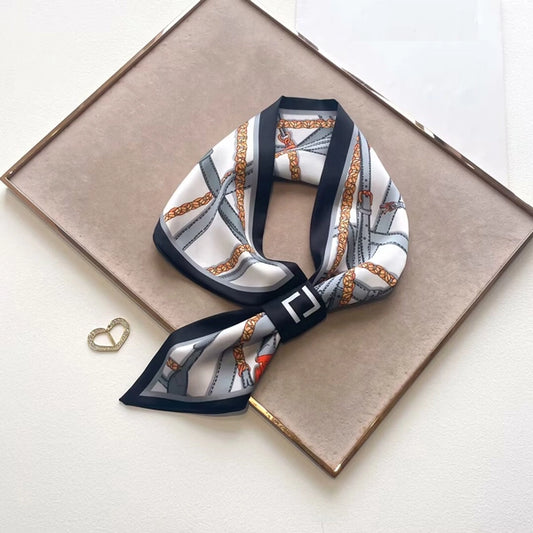 Harness Print Loop Scarf - Black Multi