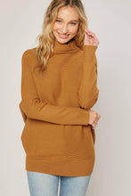 Load image into Gallery viewer, Chloe Long Sleeve Dolman Pullover Sweater - Camel
