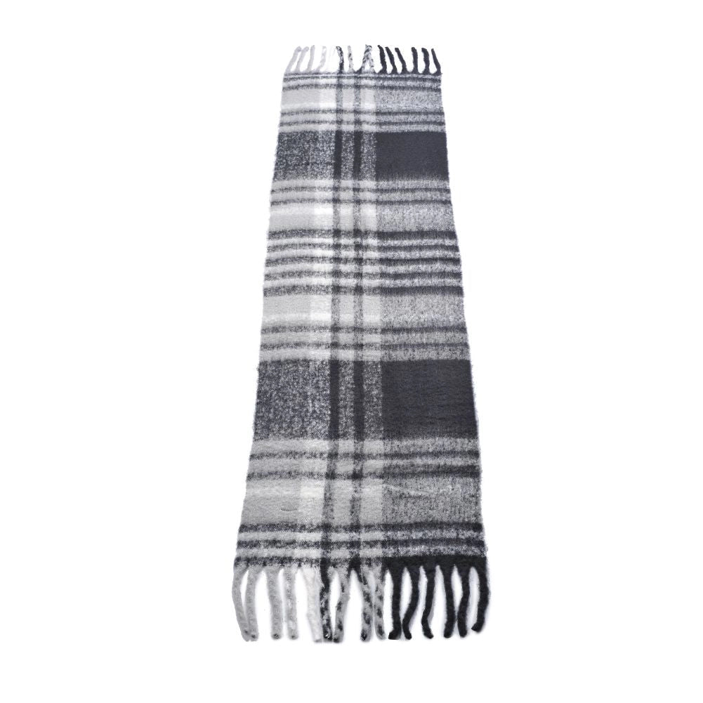 zSALE Kate Oversized Colorblock Plaid Scarf - Grey Multi