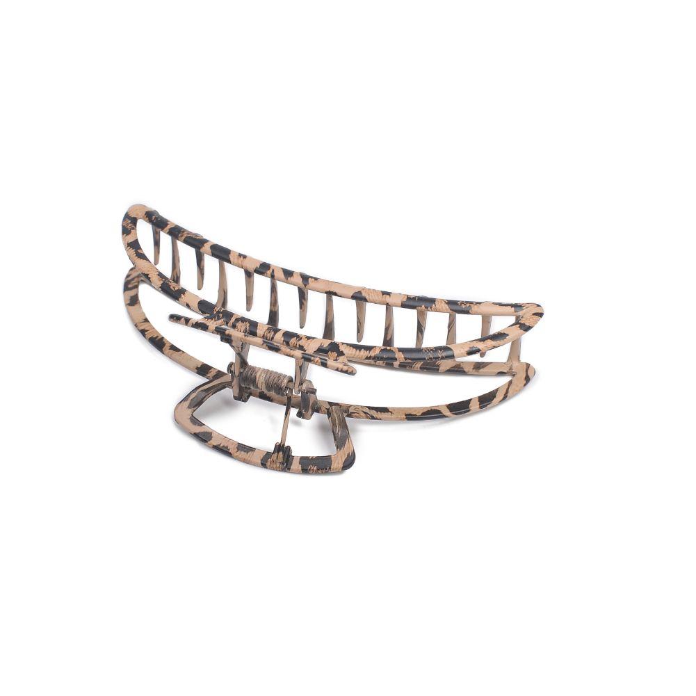Cutout Metal Large Claw Clip - Leopard Print