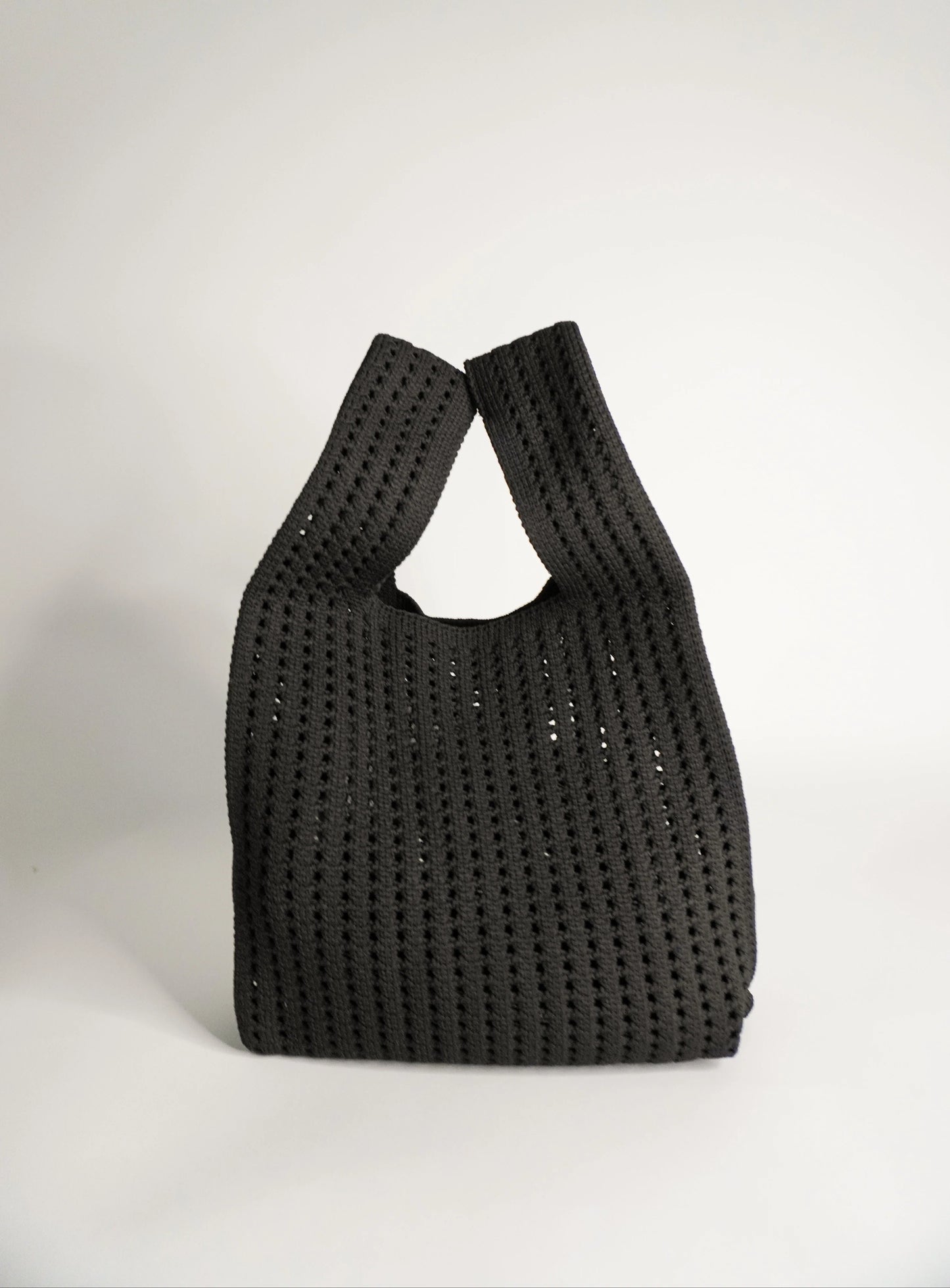 Crochet Top Knot Machine Washable Bag Small - Black