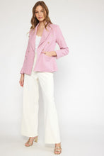 Load image into Gallery viewer, Alessandra Houndstooth Double-Breasted Blazer - Pink Gold Multi
