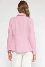 Load image into Gallery viewer, Alessandra Houndstooth Double-Breasted Blazer - Pink Gold Multi

