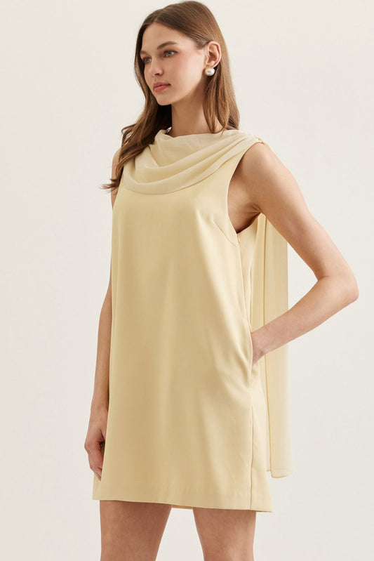 antonia mini dress in gold tropical ANTONIA main image 1