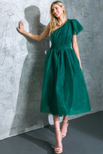 Load image into Gallery viewer, zSALE Charlotte One Shoulder Tulle Midi Dress - Teal
