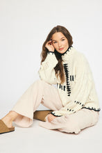 Load image into Gallery viewer, Chateau Chunky Cable Knit Stitch Long Sleeve Sweater Turtleneck
