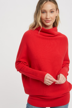 Load image into Gallery viewer, Chloe Long Sleeve Dolman Pullover Sweater - Red
