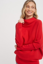 Load image into Gallery viewer, Chloe Long Sleeve Dolman Pullover Sweater - Red
