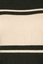Load image into Gallery viewer, Dara Contrast Stripe Long Sleeve Sweater Pullover - Hunter Green
