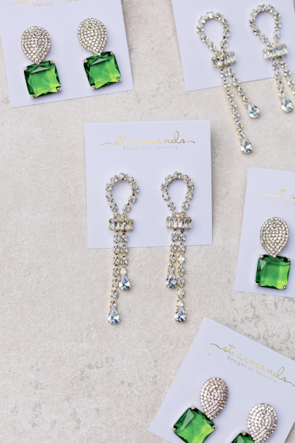 Thoroughbred Diamond Drop Statement Earrings