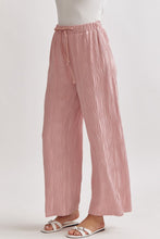 Load image into Gallery viewer, Caroline Wave Textured Drawstring Pants - Blush Pink
