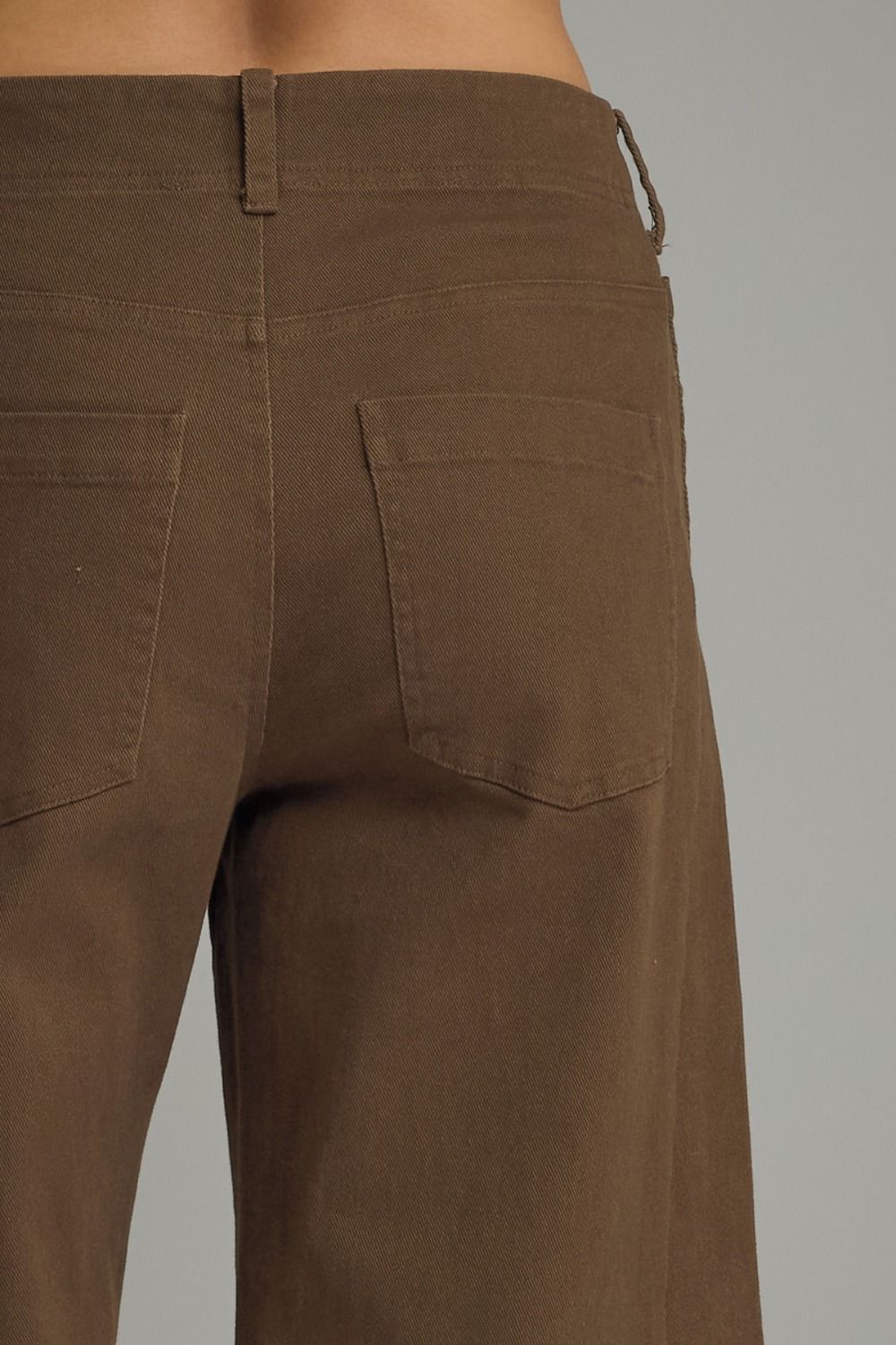 Gigi High Waisted Wide Leg Pants - Chocolate Brown