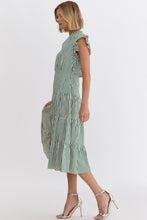 Load image into Gallery viewer, Dianna Classic Sleeveless Stripe Midi Dress - Green
