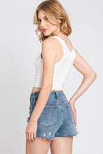 Load image into Gallery viewer, Final Touch Double Layer V-Neck Crop Knit Tank - White
