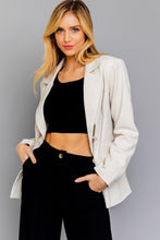 Load image into Gallery viewer, Julia Oversized Linen Double Breasted Blazer - Natural
