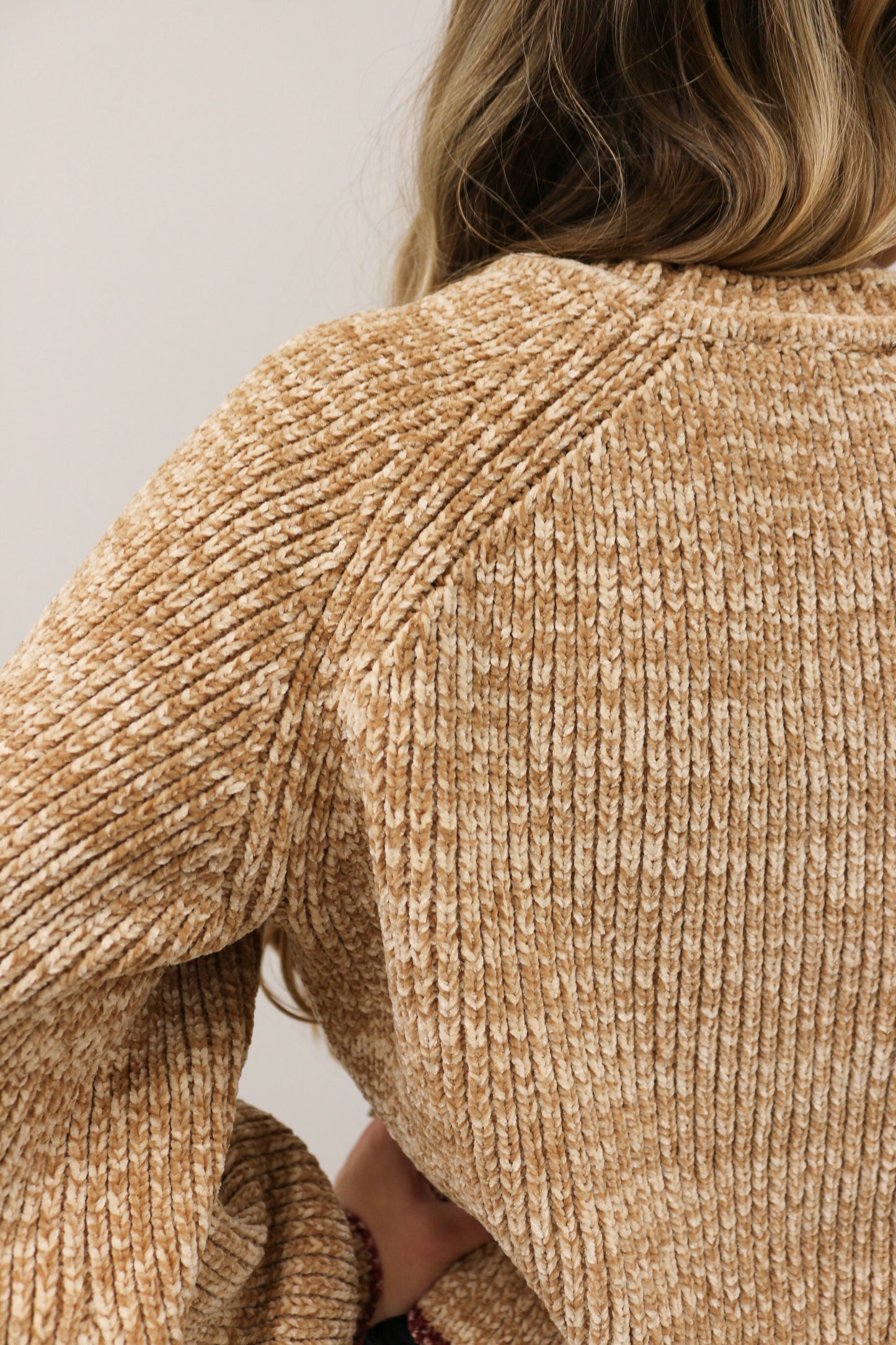 Meryl Burgundy Stitch Long Sleeve Crewneck Sweater - Caramel Multi