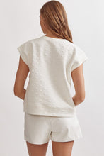 Load image into Gallery viewer, Love Letters Heart Embossed Sleeveless Top - White
