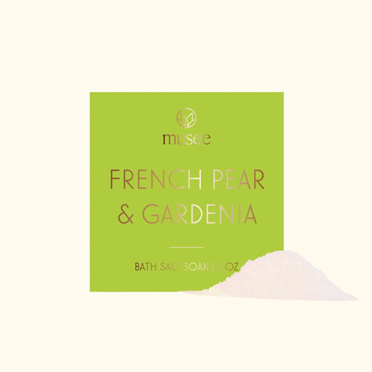 French Pear and Gardenia Mini Bath Salt Soak