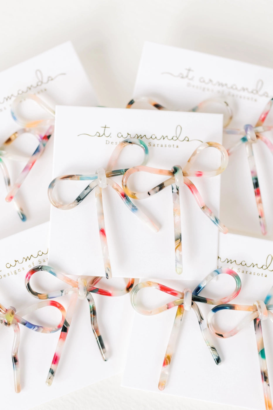 Bow Statement Earrings - Multi Color