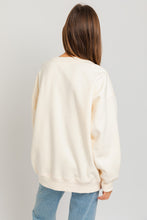 Load image into Gallery viewer, Good Vibes Only Embroidered Letter Crewneck Sweatshirt - Cream
