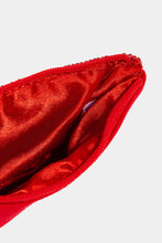Load image into Gallery viewer, It Must Be Love Heart Print Seed Beaded Coin Pouch - White, Red
