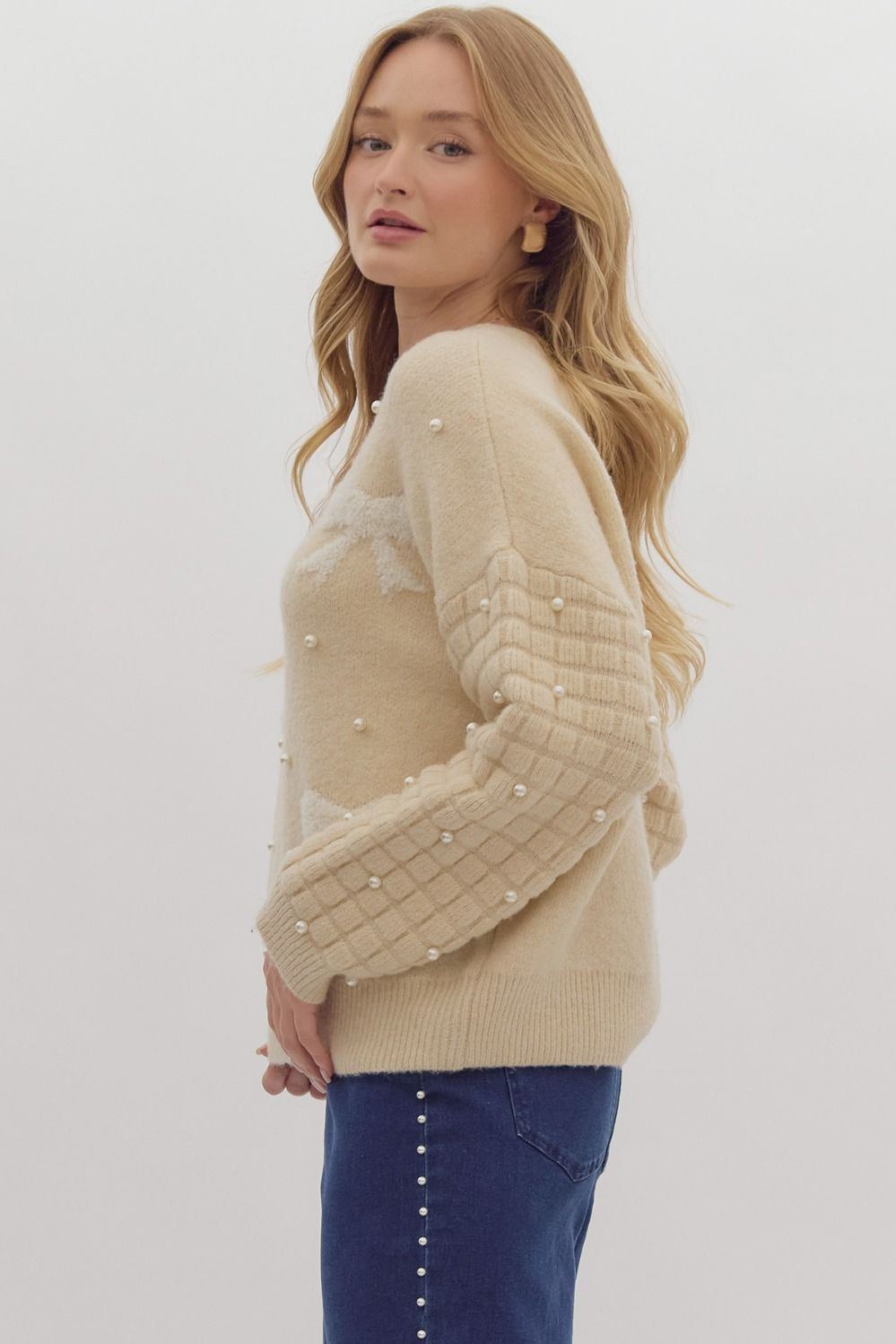 Pearl studded sweater online