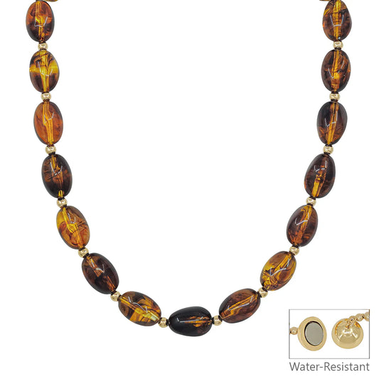 Jenny Petite Beaded Necklace - Brown