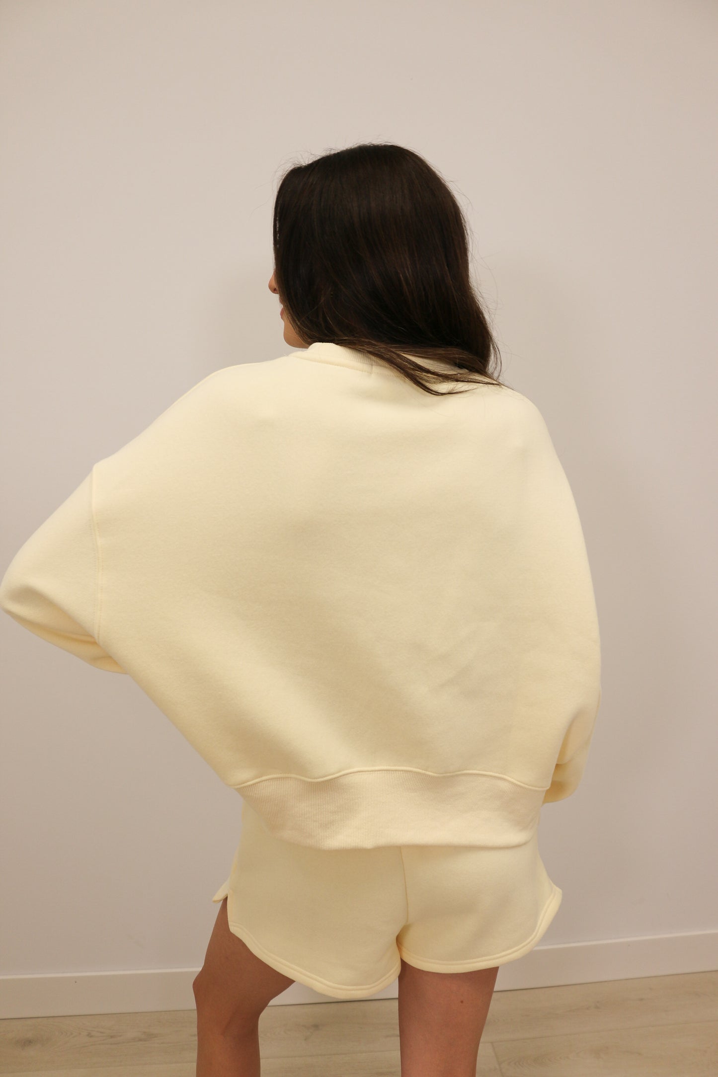 Kate Oversized Long Sleeve Crewneck Sweatshirt - Butter Yellow