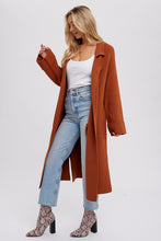 Load image into Gallery viewer, Leah Heavy Knit Trench Coat - Camel
