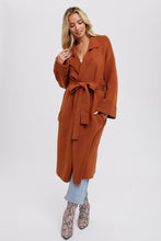 Load image into Gallery viewer, Leah Heavy Knit Trench Coat - Camel
