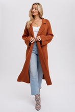 Load image into Gallery viewer, Leah Heavy Knit Trench Coat - Camel
