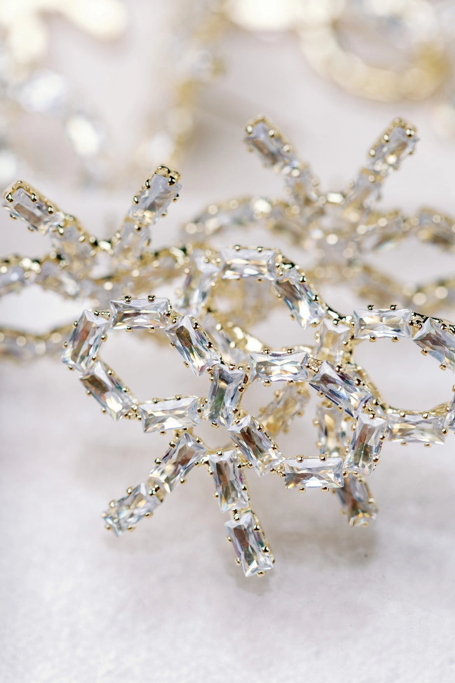 Sparkling Diamond Mini Bow Silver Statement Earrings